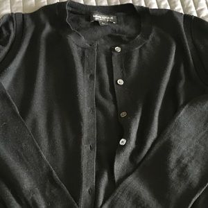 Banana Republic Black Merino Wool Cardigan